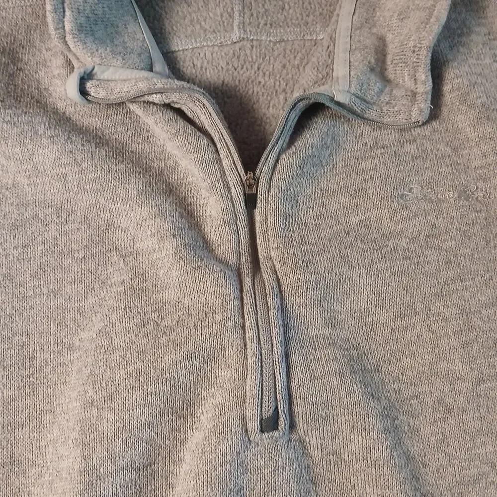 Eddie Bauer Quarter Zip Size 2XL Gray Long Sleeve EUC - Picture 5 of 10